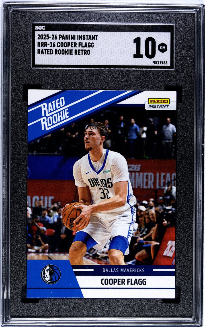 Graded 2025 Panini Instant Cooper Flagg #RRR16 Rated RC Retro Card SGC 10