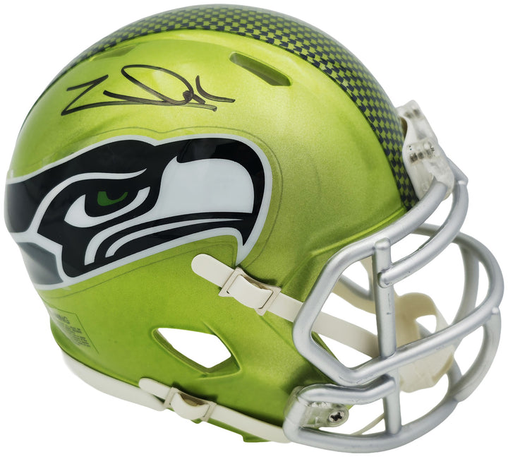 Zach Charbonnet Signed Seattle Seahawks Flash Green Speed Mini Helmet MCS Holo