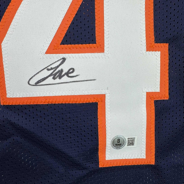 Autographed/Signed Colston Loveland Chicago Blue Jersey Beckett BAS COA