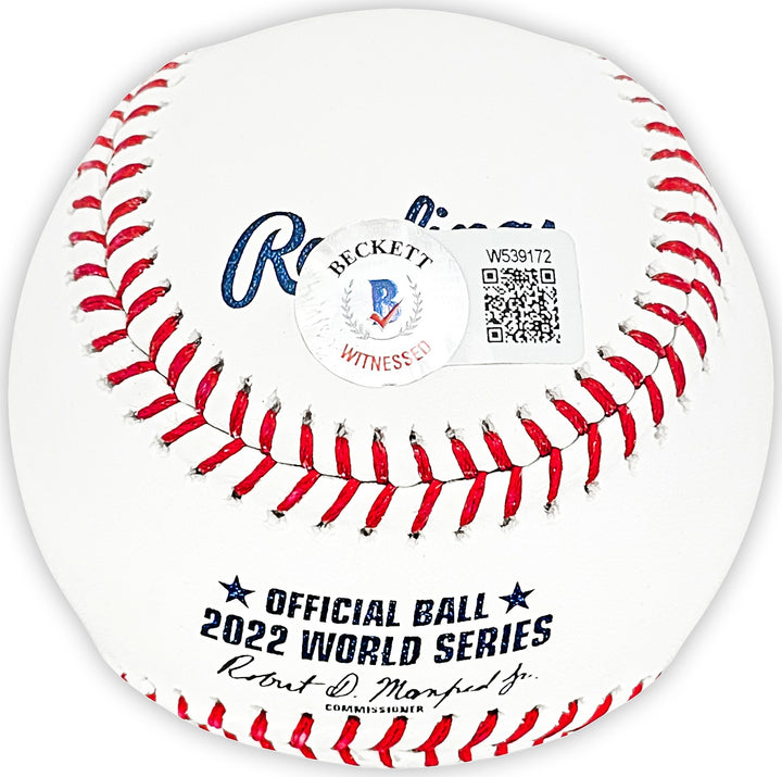 Ryne Stanek Auto Official 2022 WS MLB Baseball Astros 2022 WS Champs Beckett Wit