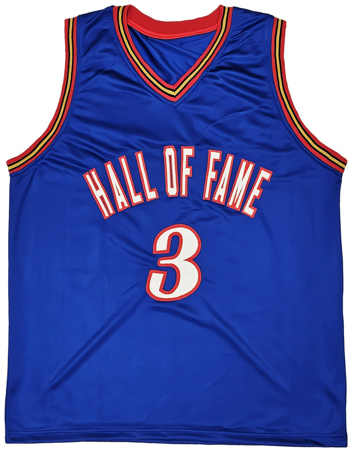 Philadelphia 76ers Allen Iverson Signed Blue Jersey Beckett Witness
