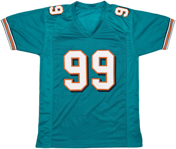Miami Dolphins Jason Taylor Signed Teal Jersey Beckett Witness