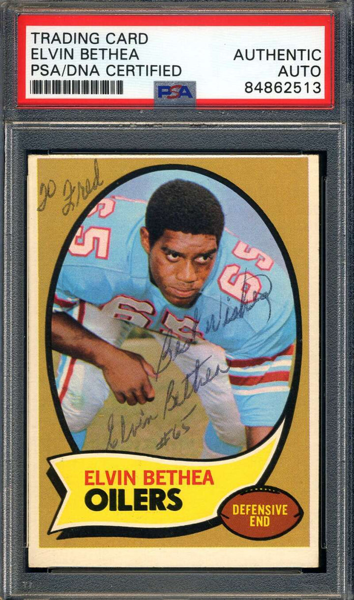 Elvin Bethea PSA DNA Signed 1970 Topps Rookie Autograph