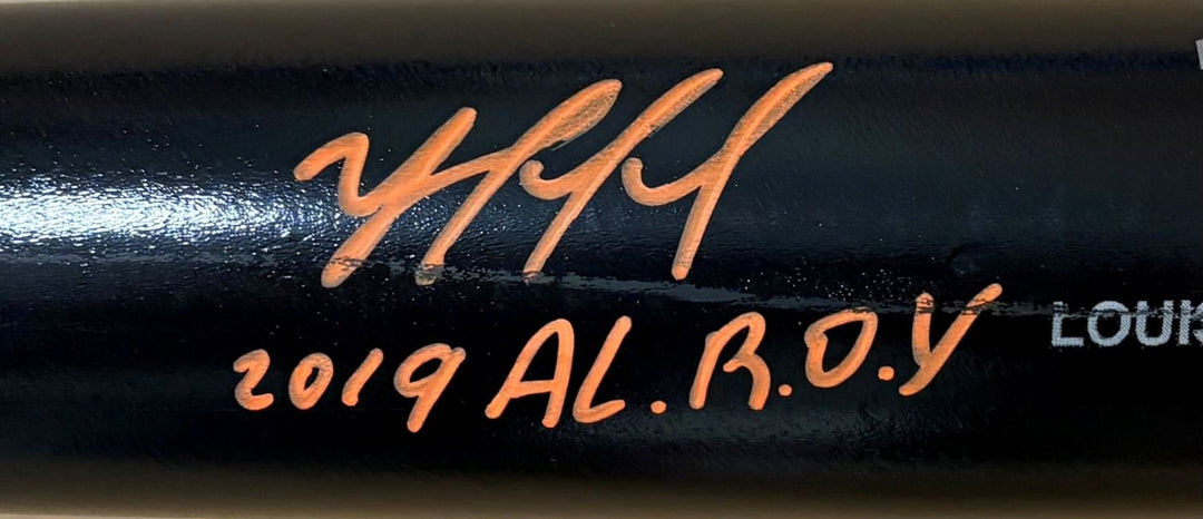 Yordan Alvarez Astros Signed Black Louisville Slugger Bat 2019 AL ROY BAS