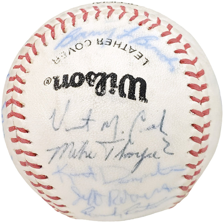 1983 Arizona State Signed Wilson Baseball 24 Sigs Barry Bonds Pre-Rookie Beckett