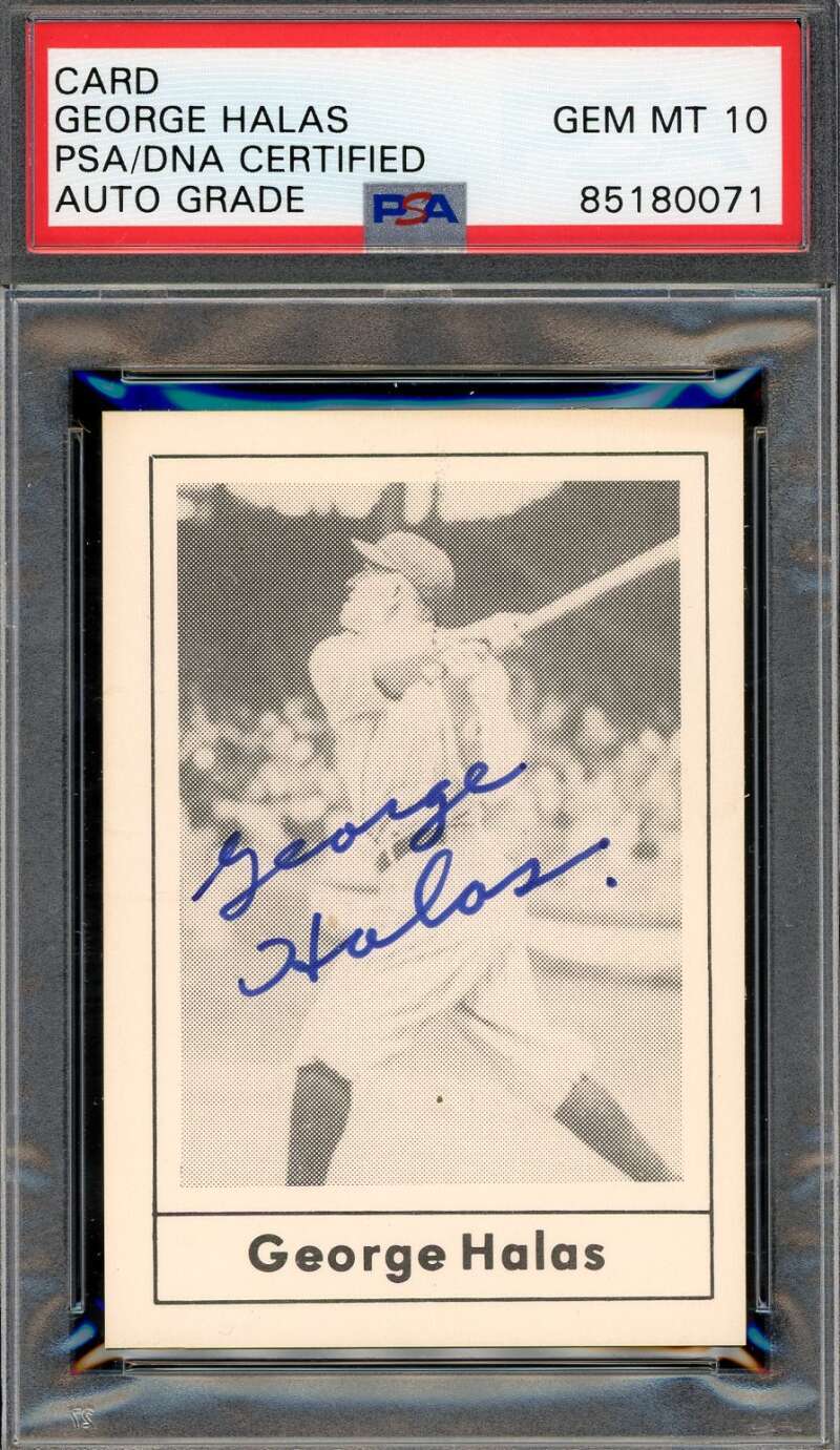 George Halas Gem Mint 10 PSA DNA Signed 1978 Grand Slam Autograph