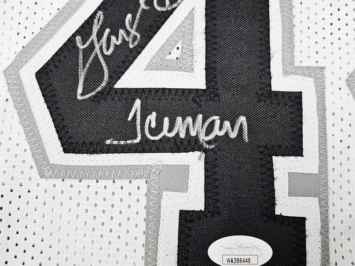 San Antonio Spurs George Gervin Signed White Jersey "Iceman" JSA