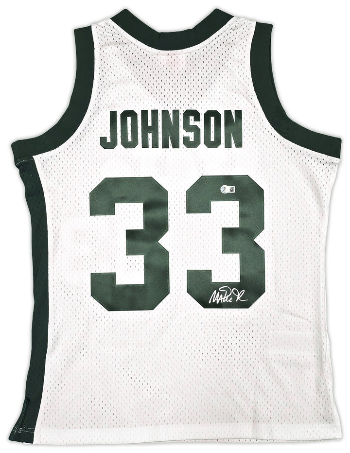 Michigan State Magic Johnson Auto Mitchell Ness 1978 College Jersey L Beckett