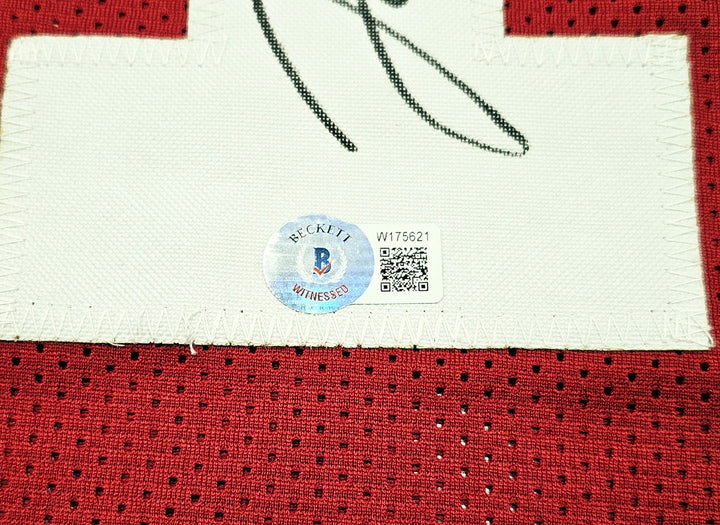 Alabama Crimson Tide Joe Willie Namath Auto Crimson Jersey Full Name Beckett Wit