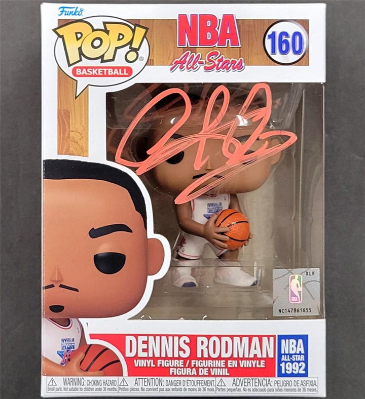 Dennis Rodman signed Pistons 1992 NBA All-Star Funko Pop! auto 160 ~ Beckett BAS