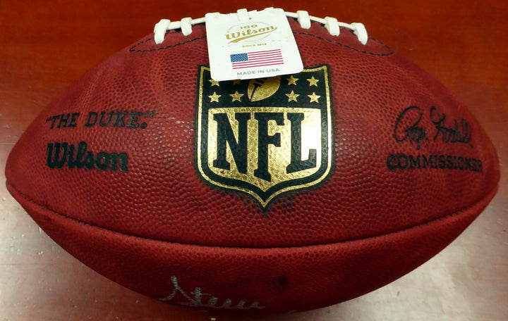 Steve Largent Signed NFL Leather Football Seattle Seahawks "HOF 95" MCS Holo