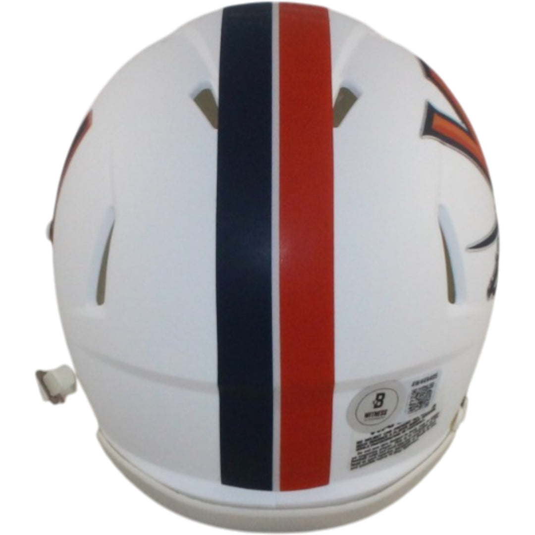 Ronde Barber Autographed Virginia Cavaliers White Mini Helmet Beckett WIT 55449