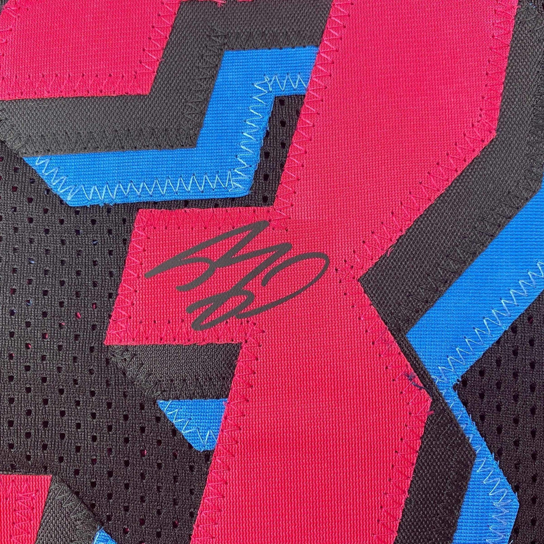 Facsimile Autographed Shaquille O'Neal Miami Black Vice Reprint Jersey Men's XL