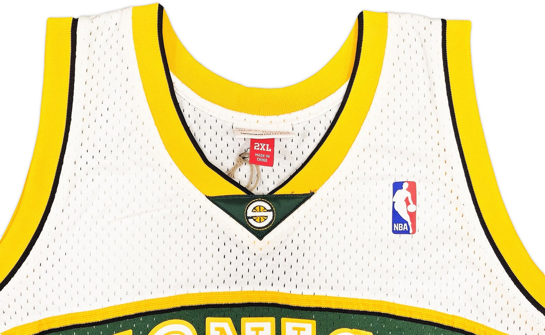 Sonics Ray Allen Auto White Mitchell Ness 06-07 Ray Allen HWC Swingman Jersey 2X