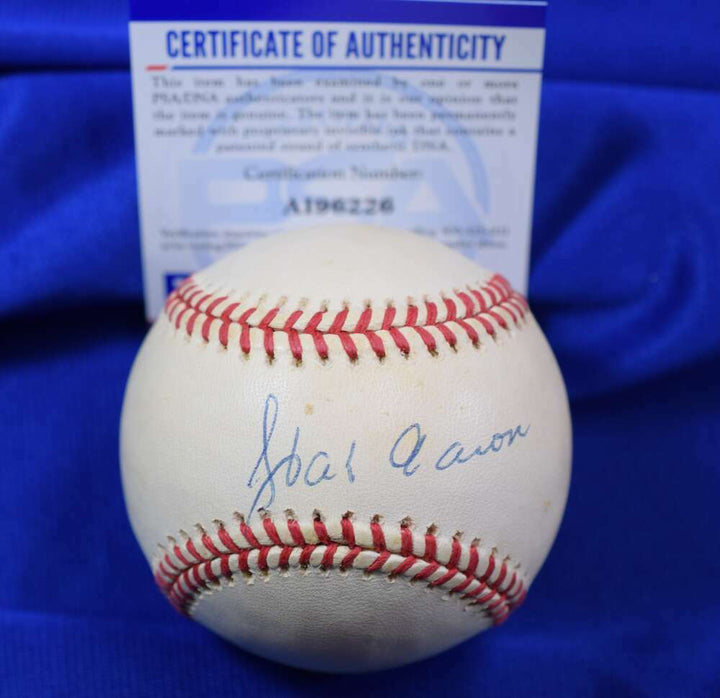 Hank Aaron PSA DNA Cert Autograph National League Signed Baseball