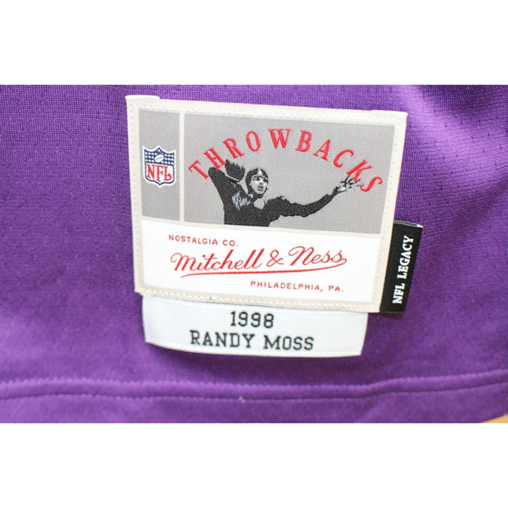 Randy Moss Autographed Minnesota Vikings Mitchell & Ness XL Jersey Beckett 56291