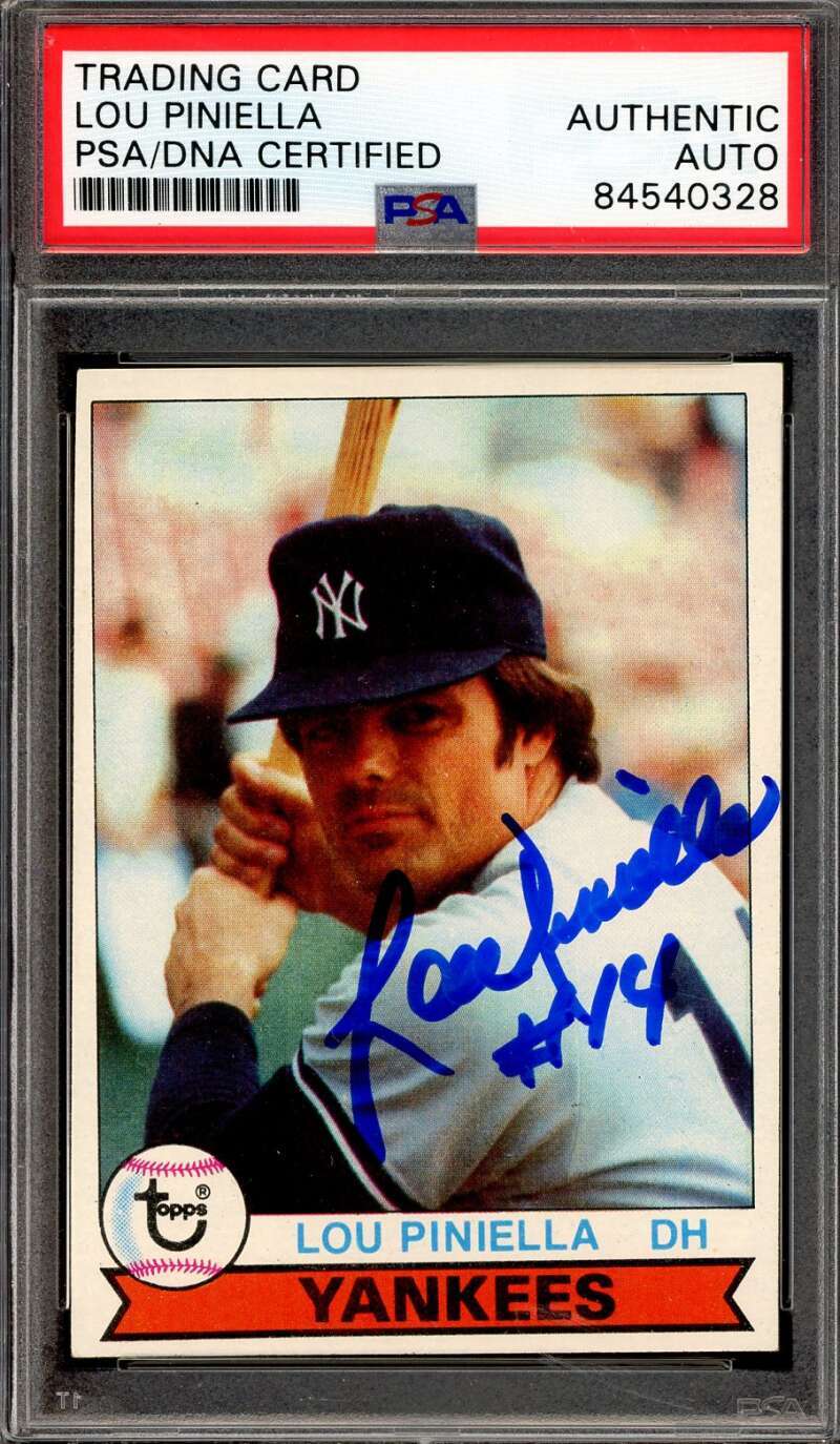 Lou Piniella PSA DNA Signed 1979 Topps Burger King Autograph