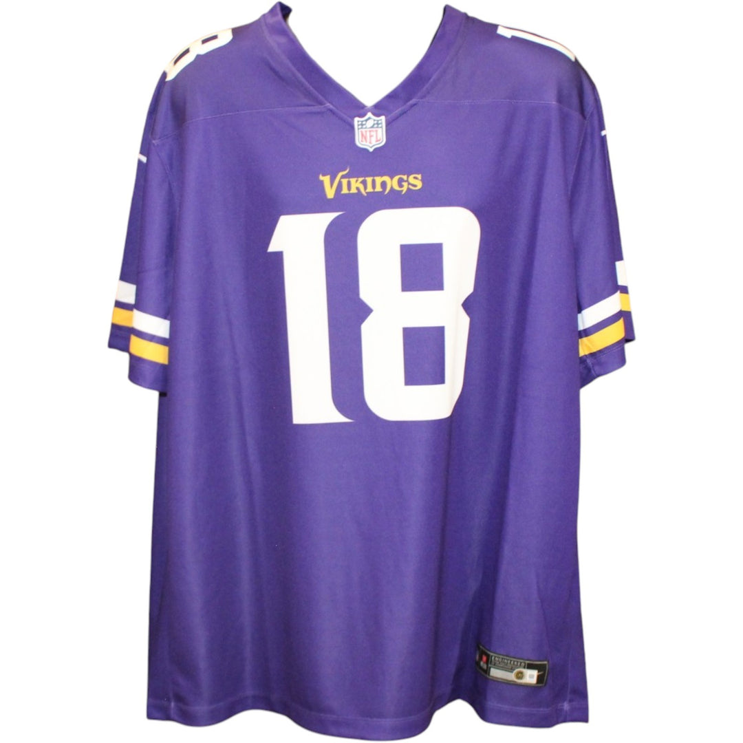 Justin Jefferson Autographed Minnesota Vikings Nike 2XL Jersey Beckett WIT 58220