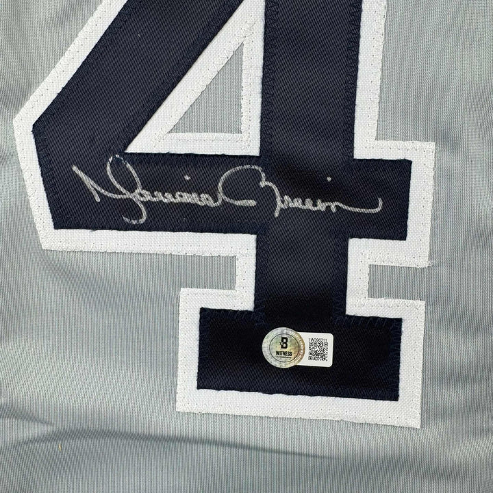 Autographed/Signed Mariano Rivera New York Grey Jersey Beckett BAS COA