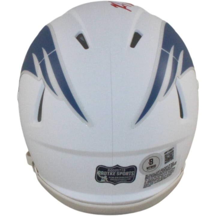 Rob Gronkowski Signed New England Patriots Rivalries Mini Helmet Beckett 54758