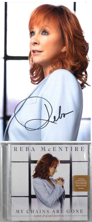 Reba McEntire signed 5.5x8.5 Photo/Art Card- 2022 My Chains Are Gone CD- COA