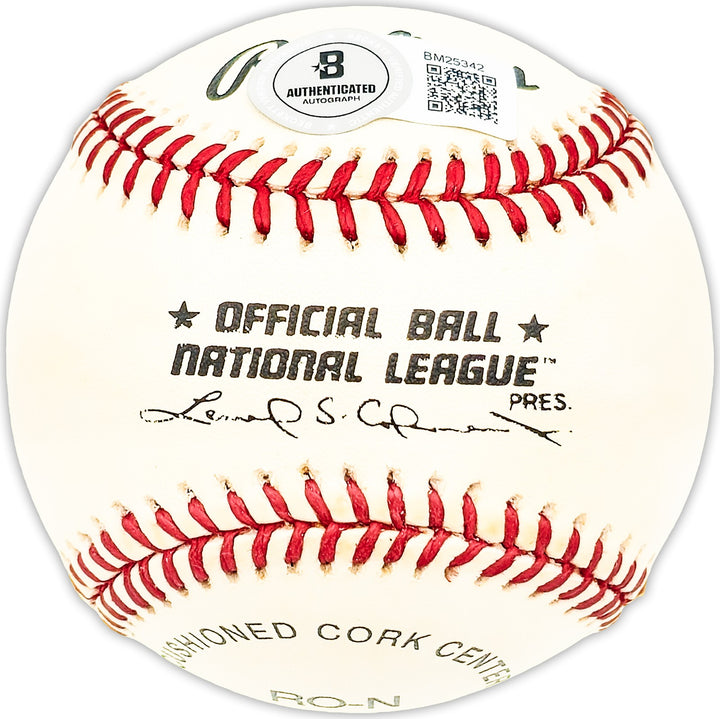 Otis Scat Davis Signed Official NL Baseball Brooklyn Dodgers "1946" Beckett QR