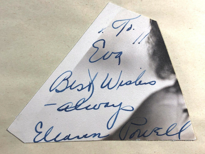 Eleanor Powell Hand Signed Album Page Cut JSA COA Autograph Born To Dance