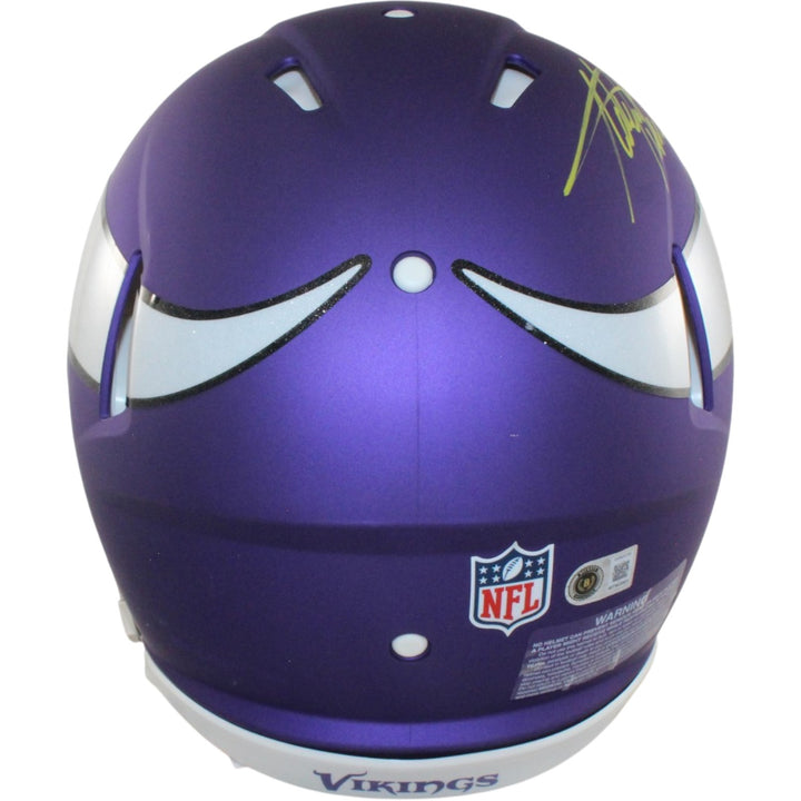 Adrian Perterson Signed Minnesota Vikings Authentic Helmet Beckett WIT 57525