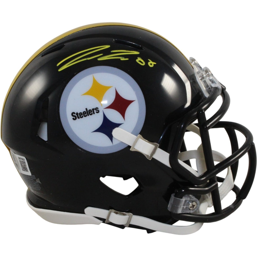 Pat Freiermuth Autographed Pittsburgh Steelers Mini Helmet Beckett Witness 53147
