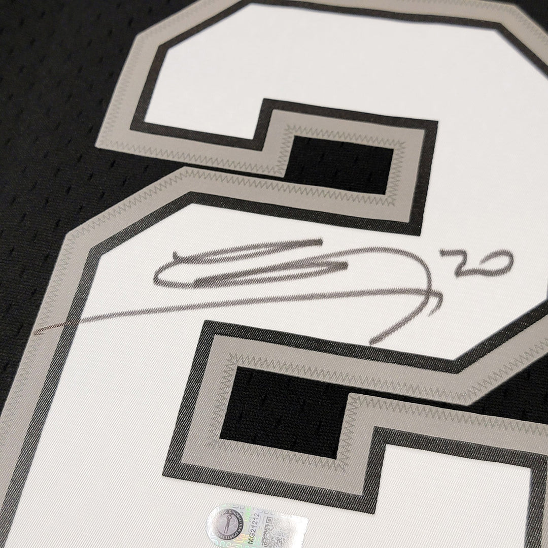 Spurs Manu Ginobili Auto Black Authentic Mitchell Ness Swingman Jersey Sz XL BAS