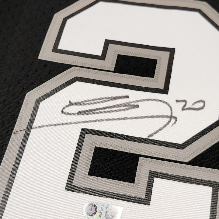 Spurs Manu Ginobili Auto Black Authentic Mitchell Ness Swingman Jersey Sz XL BAS