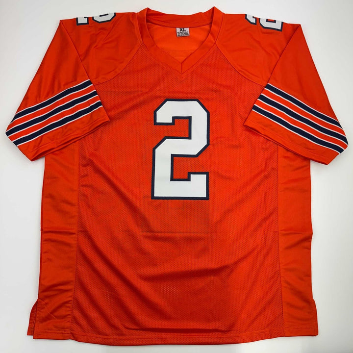 Autographed/Signed D.J. DJ Moore Chicago Retro Orange Jersey BAS JSA COA