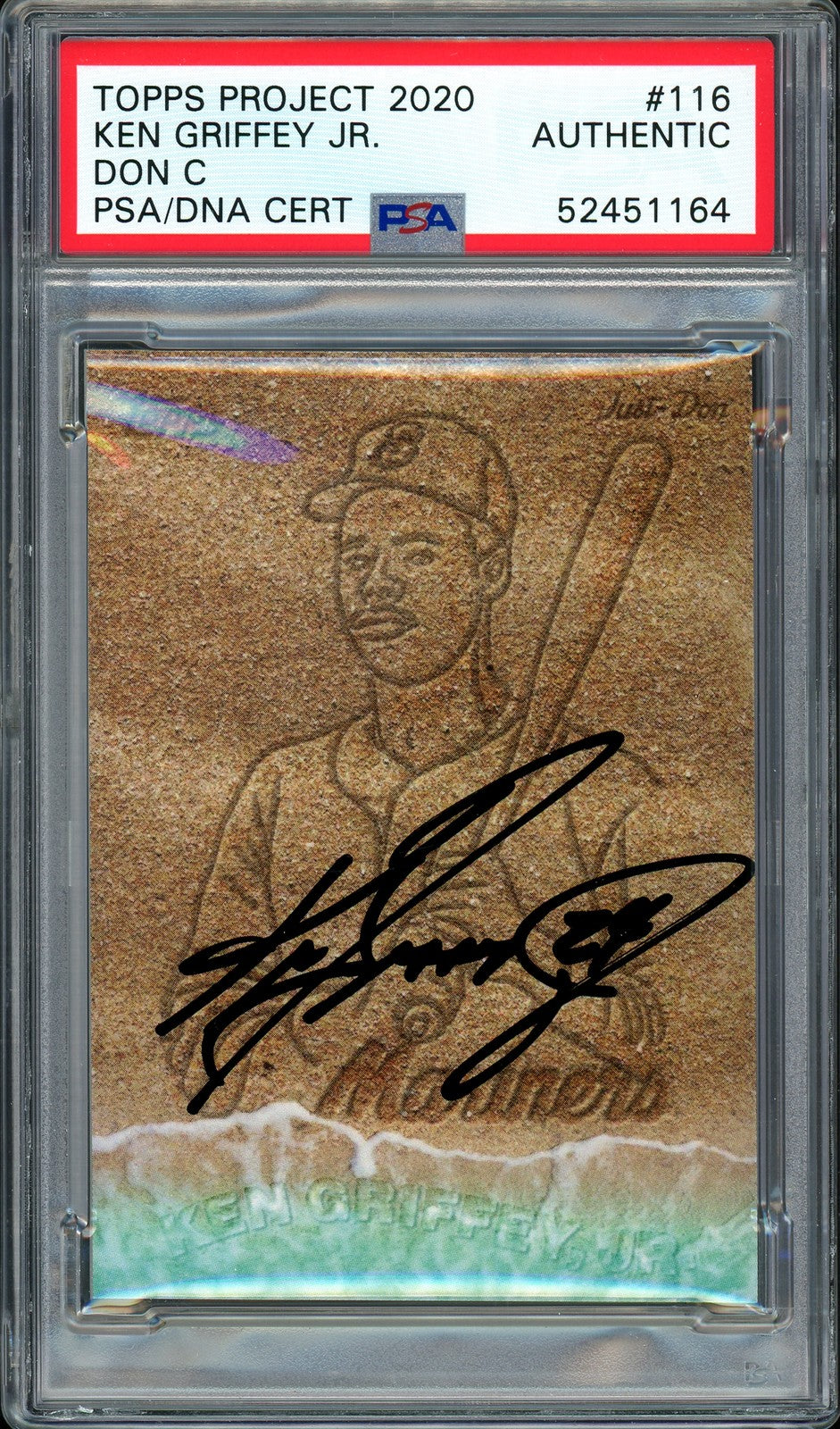 Ken Griffey Jr. Auto Topps Project 2020 Don C Card 116 Mariners 24 #1/1 PSA/DNA