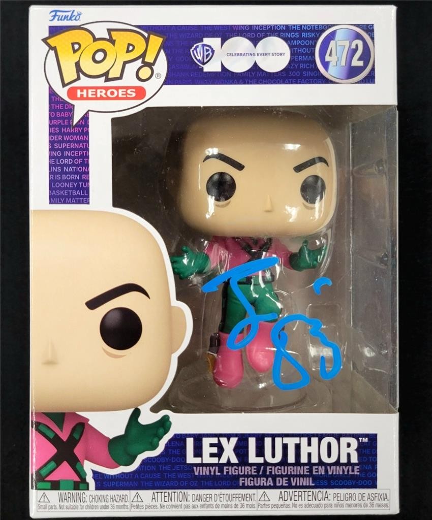 Jesse Eisenberg signed Lex Luthor DC Funko Pop! 472 autograph (A) ~ Beckett BAS