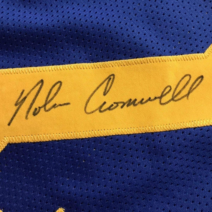 Framed Signed Nolan Cromwell 35x39 Los Angeles Blue Jersey JSA COA