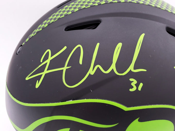 Kam Chancellor Auto Seahawks Eclipse Black Full Size Auth Speed Helmet SB Champs