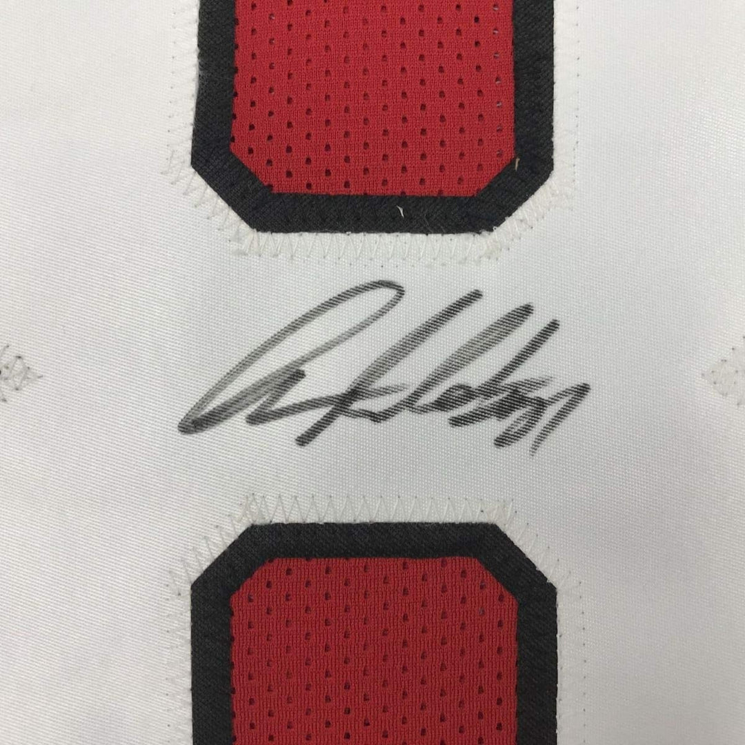 Autographed/Signed Anquan Boldin Arizona Red Jersey Beckett BAS COA