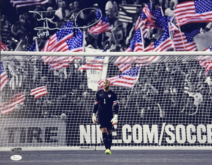 Tim Howard Signed 16x20 Framed Team Usa Flag Soccer Photo World Cup Auto Jsa Coa