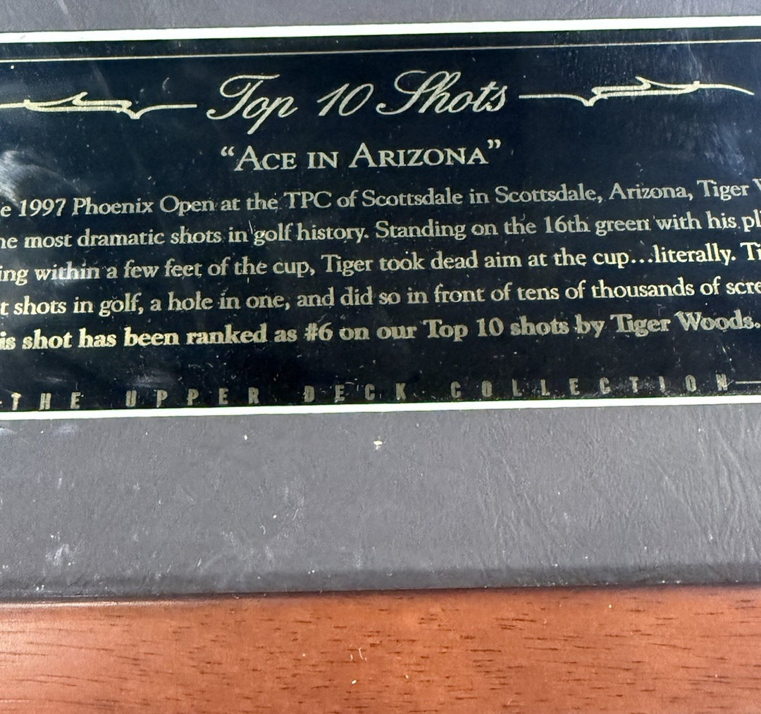 Tiger Woods Signed 12x16 Framed Golf Photo Ace In Arizona Mint Auto 7/10 UDA COA