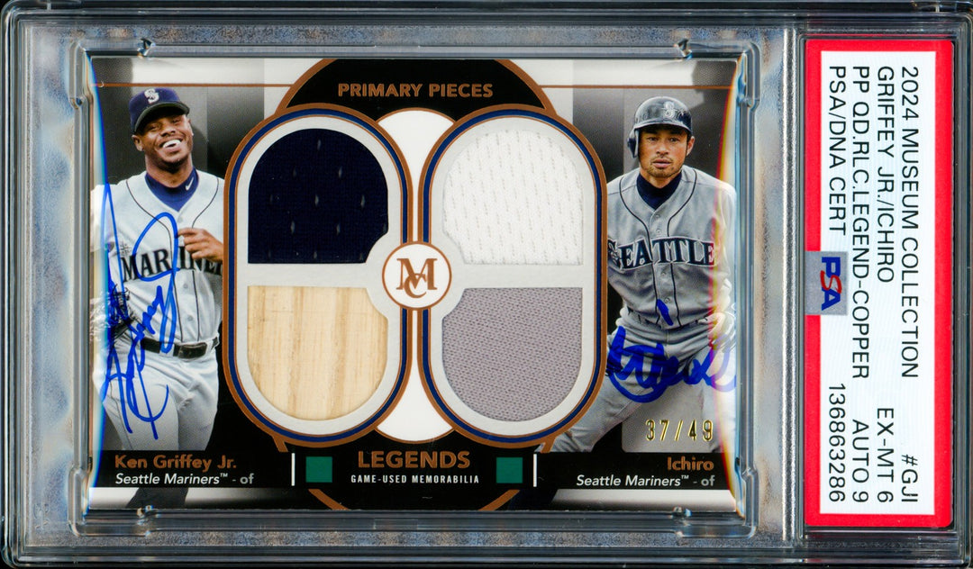 Ken Griffey Jr. & Ichiro Suzuki Auto 2024 Topps Museum Collection Card #GJI