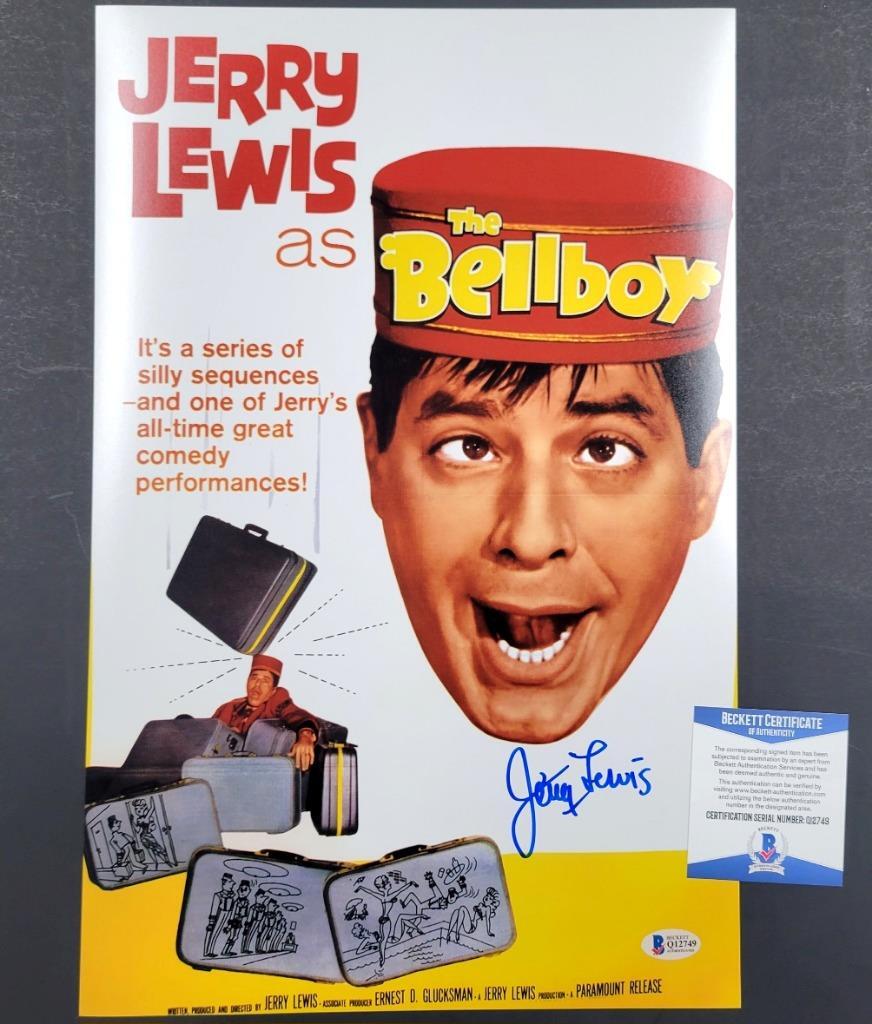 Jerry Lewis signed The Bellboy 11x17 poster photo autograph ~ Beckett BAS COA