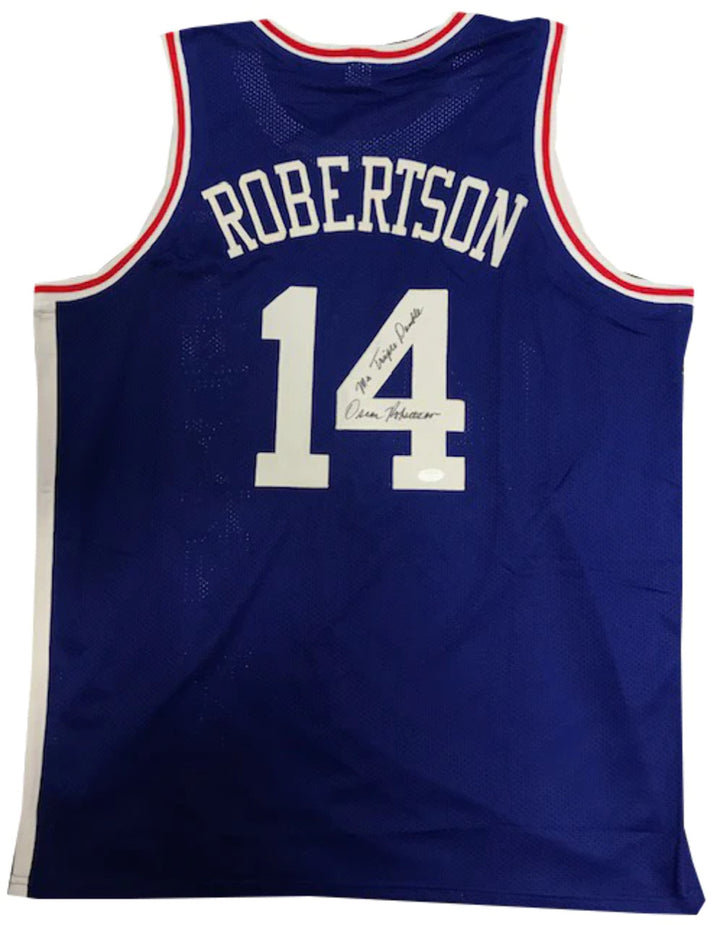 Oscar Robertson Autographed "Mr. Triple Double" Cincinnati Royals Jersey (PSA)