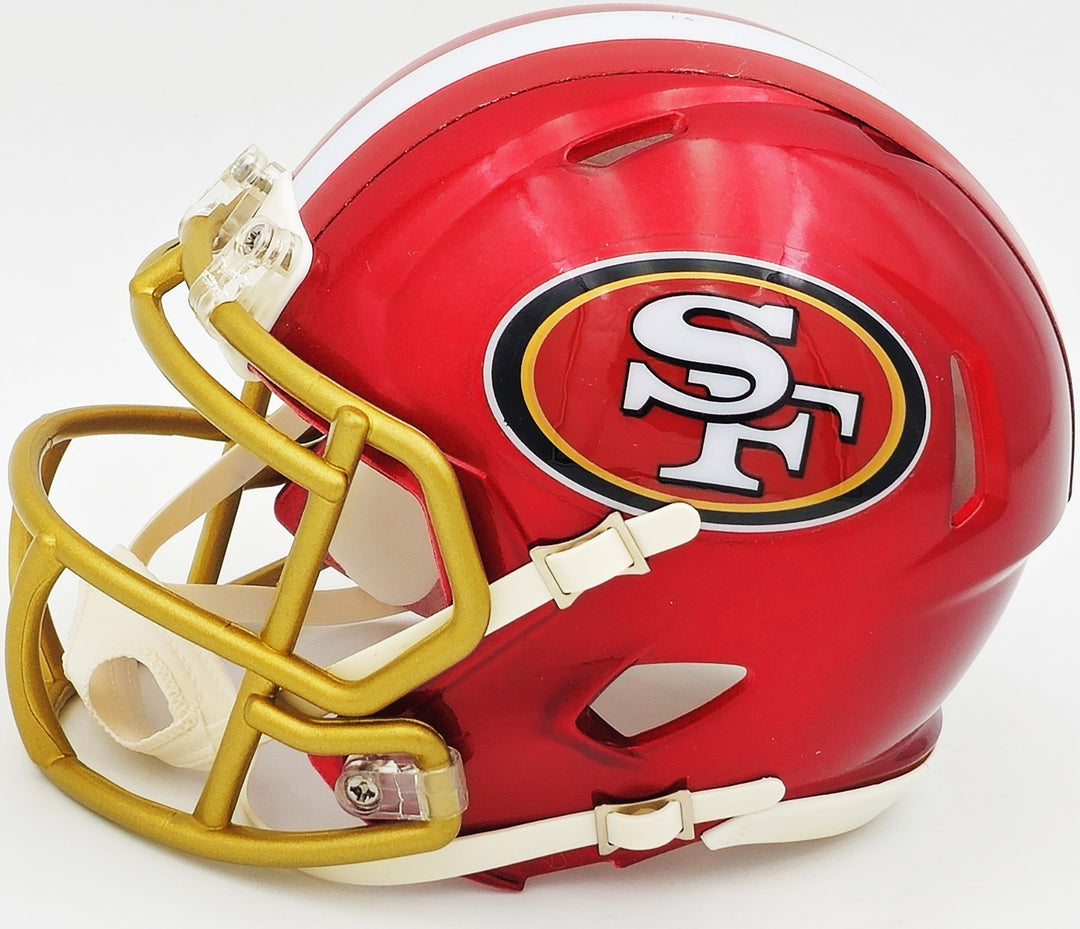 Fred Warner Signed 49ers Flash Red Speed Mini Helmet Beckett Witness