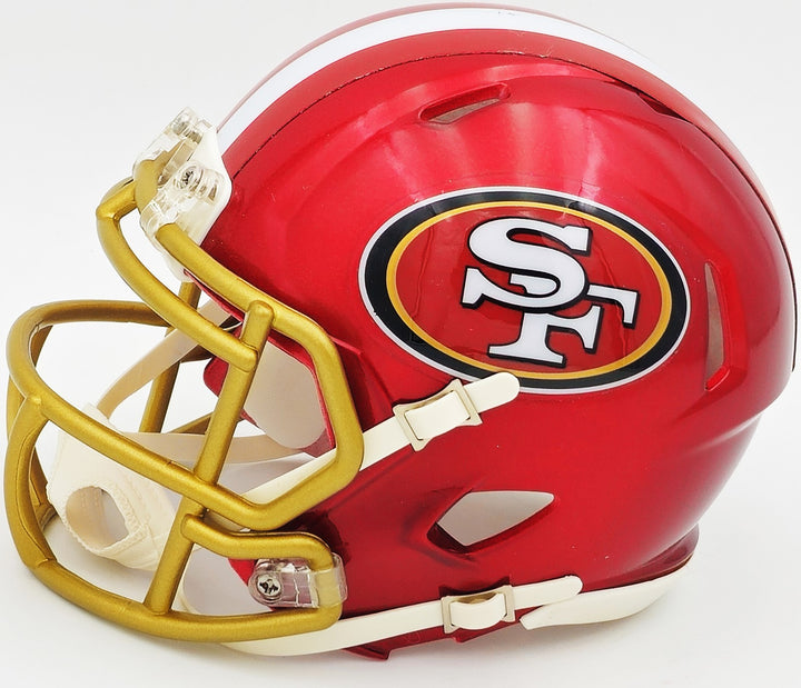 Fred Warner Signed 49ers Flash Red Speed Mini Helmet Beckett Witness