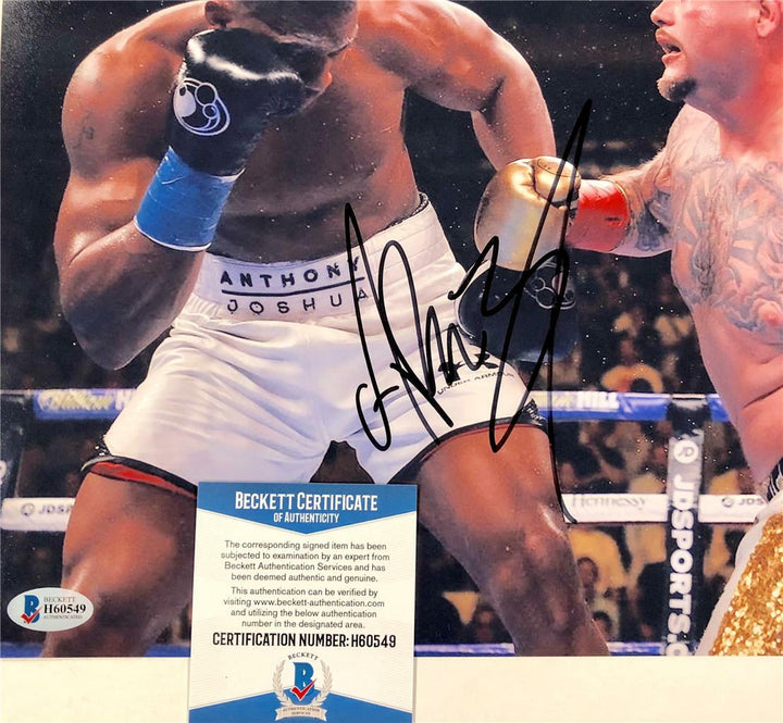 ANDY RUIZ JR Autograph Signed 11x14 Photo vs. Anthony Joshua T ~ Beckett BAS COA