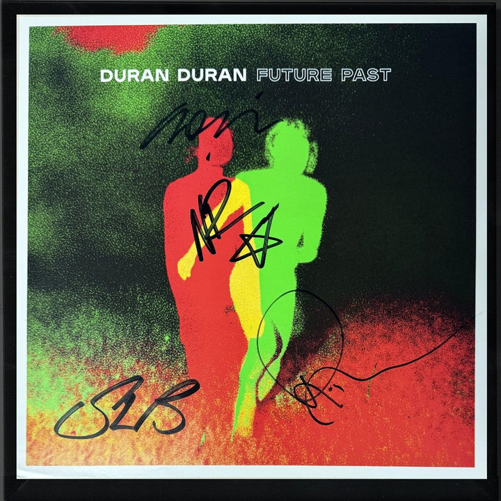 Duran Duran signed 2021 Future Past 12x12 Cover Art 4-Sigs Framed imperfect- COA