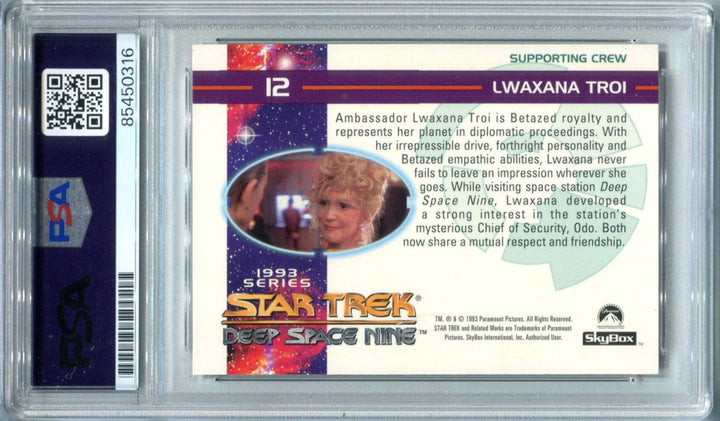 Lwaxana Troi Skybox Stark Trek Deep Space Nine PSA Authentic Auto Card
