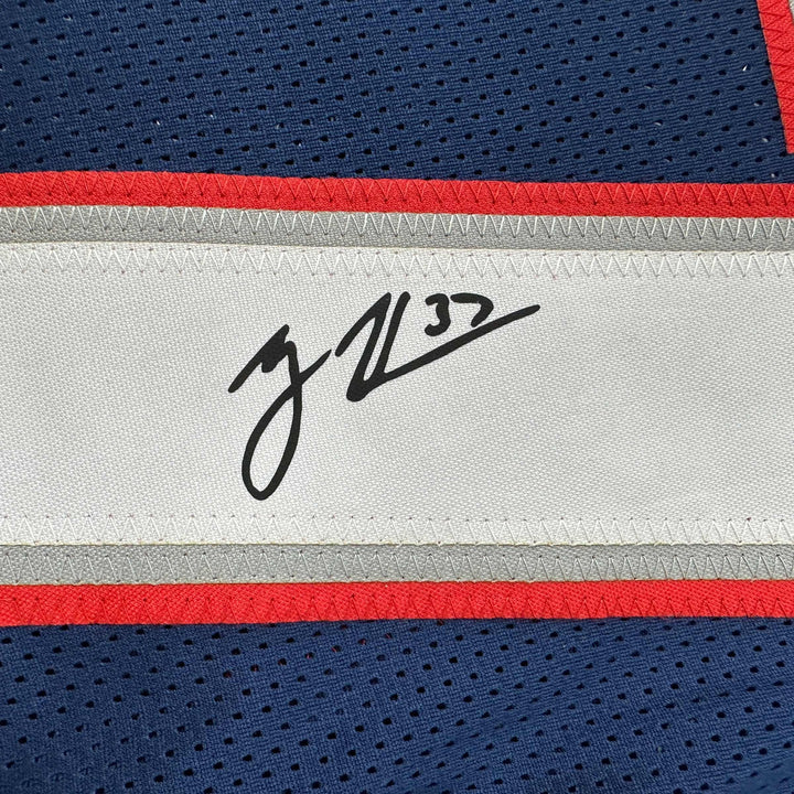Facsimile Autographed Rodney Harrison New England Blue Reprint Jersey Men's XL