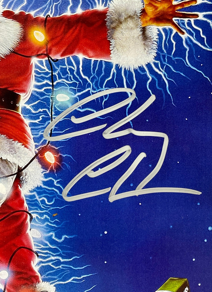 Chevy Chase Beverly D'Angelo Quaid Signed Christmas Vacation Poster Framed JSA