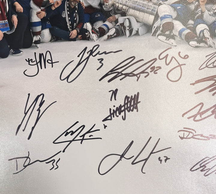 Colorado Avalanche 18 sigs Autographed 16x20 Photo SC Champs Fanatics 56603